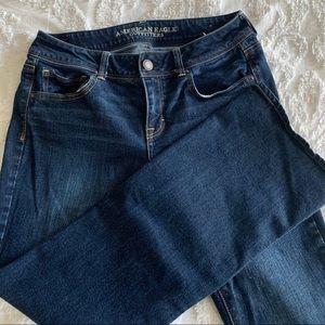 American eagle short kick boot jeans